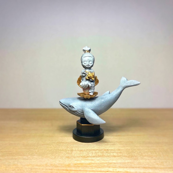 ちいさな仏さま 鯨上観音 ちょこっとGOLD 立体・オブジェ apollon 通販