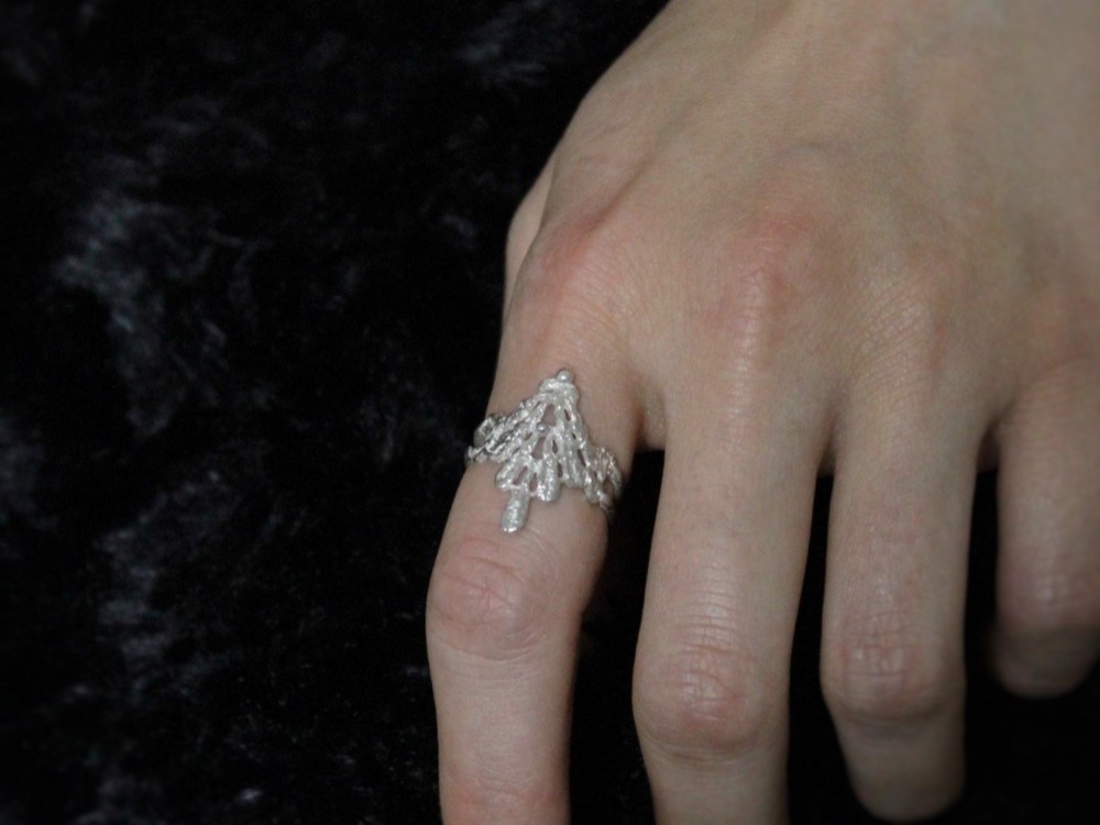 シャンデリアレースリング　シルバー925