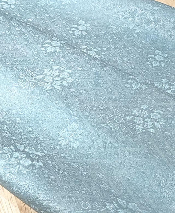 正絹ハギレ☆お試しセットot054夏のシックなブルー配色50cm 4枚目の画像
