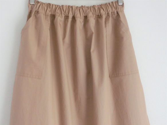 ギャザースカート　beige 2枚目の画像