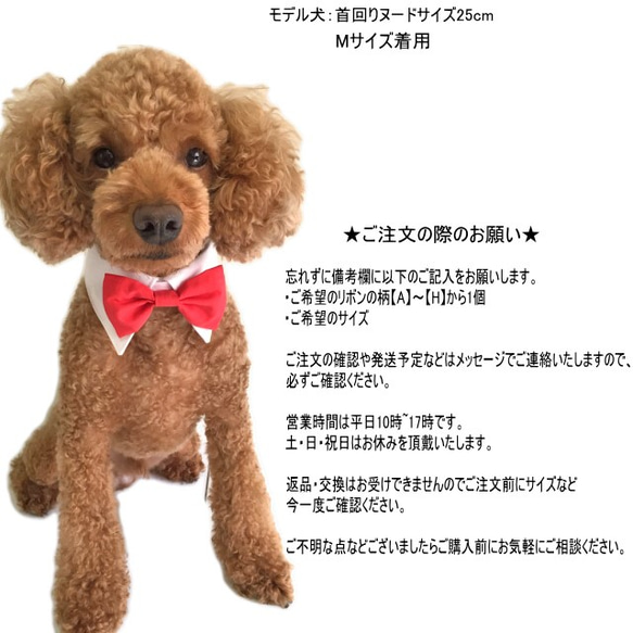 犬猫用 蝶ネクタイ付きシャツカラー ★ホワイト★つけえり 【S～LLサイズ】ペット 結婚式 タキシード リボン 9枚目の画像