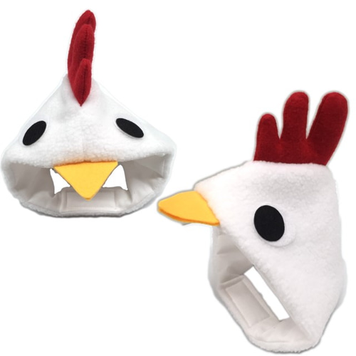 かぶりもの様 リクエスト 2点 まとめ商品 Amazon | 犬猫用コスプレ ニワトリのかぶりもの（帽子） (M：27