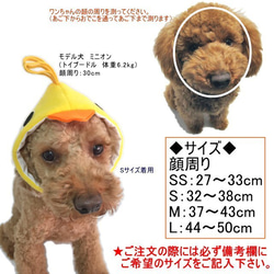 ★完成品★サンプル特価★ ひよこの帽子 Sサイズ（フリース）犬猫用 コスプレ 3枚目の画像