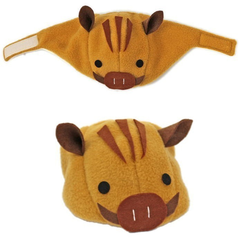 ☆完成品☆イノシシの帽子 犬猫用【M】いのしし 亥年 かぶりもの 干支  
