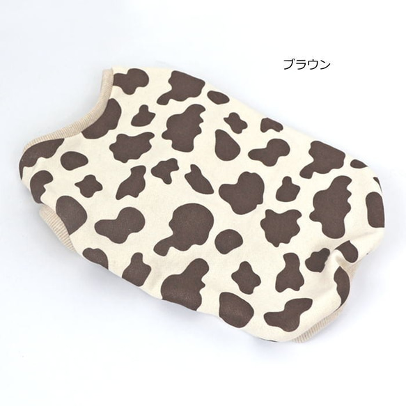 ※ブラック完売※牛柄スウェットタンクトップ アニマル柄 COW 犬 猫 ペット 服 春 冬 秋 8枚目の画像