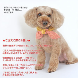 クールマフラー ダンガリードット(保冷剤付) ネック 犬 猫 キッズ レディース お揃い 夏 ペット リボン 冷却 10枚目の画像