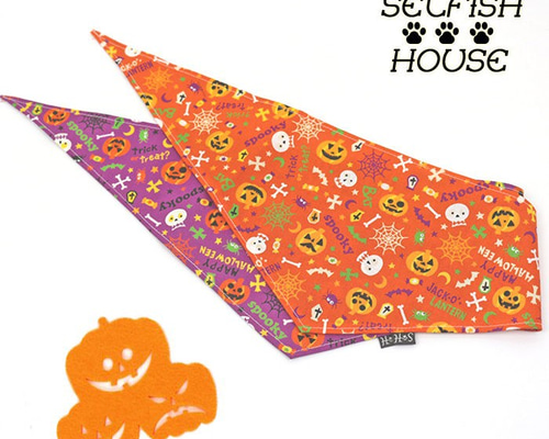 犬猫用バンダナ ハロウィンパーティー2色セット コスプレ 衣装