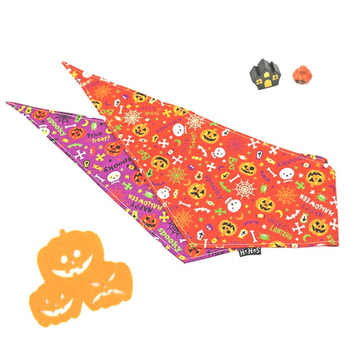 相談中❤︎ハロウィン　Ｃ柄❤︎　２４枚セット　バンダナ　小型犬　トリミング 相談中❤︎ハロウィン C柄❤︎ 24枚セット バンダナ 小型犬