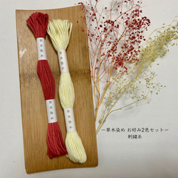 草木染め 刺繍糸【お好み8m×2色セット】（草木染め・手染め