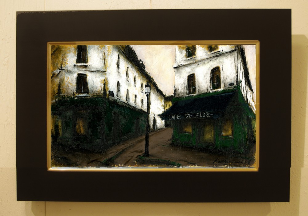 モンマルトルのカフェ／風景画・油絵・パリ 絵画 Katsu Arts 通販