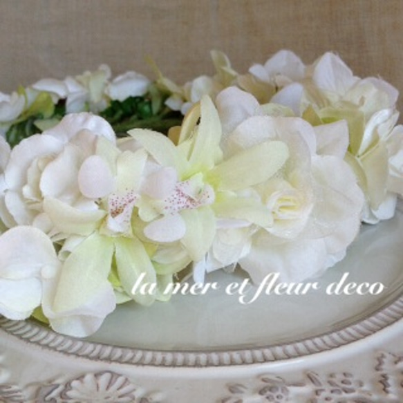 花冠*ホワイト×グリーンset 3枚目の画像