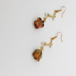 凝膠飾品 枝椏上的玫瑰 耳飾 第2張的照片
