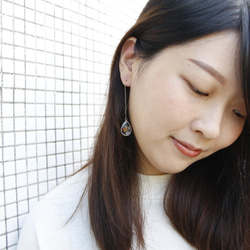 ドライフラワージュエリー|日本の樹脂|日本の金メッキの耳線_姜太公 2枚目の画像
