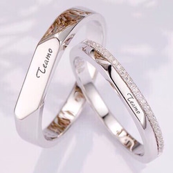 ✨人気一番✨ペア　リング【セット】 結婚　指輪　S 925 シルバー　受注製作　リング　カップル　リング　単品 1枚目の画像