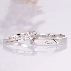 ✨人気一番✨ペア　リング【セット】 結婚　指輪　S 925 シルバー　受注製作　リング　カップル　リング　単品 3枚目の画像