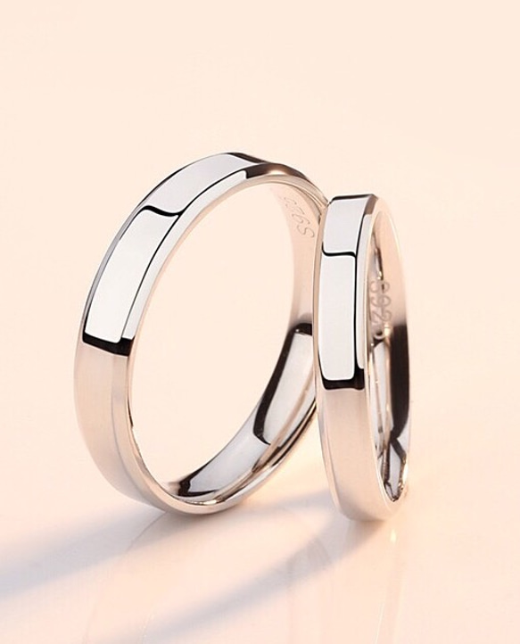 カップルペアリング【セット】 結婚指輪　S 925 シルバー　受注製作　リング　カップル 3枚目の画像