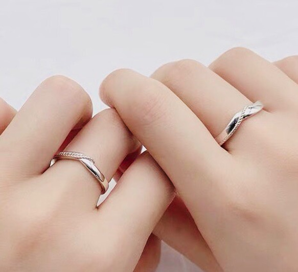 ✨NEW✨ペア　リング【セット】 結婚　指輪　S 925 シルバー　受注製作　リング　カップル 6枚目の画像