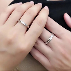 ✨二番人気✨カップルペアリング【セット】結婚指輪　S 925 シルバー　受注製作 3枚目の画像
