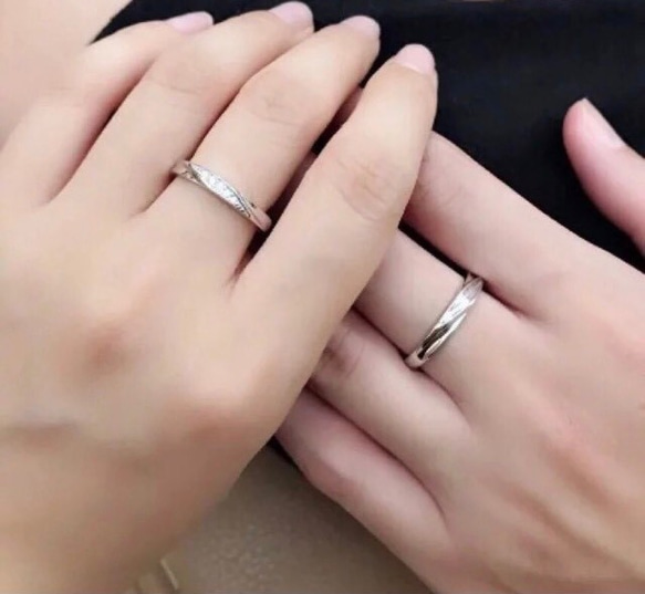 ✨二番人気✨カップペアリング【セット】結婚指輪　S 925 シルバー　受注製作　リング　単品 3枚目の画像