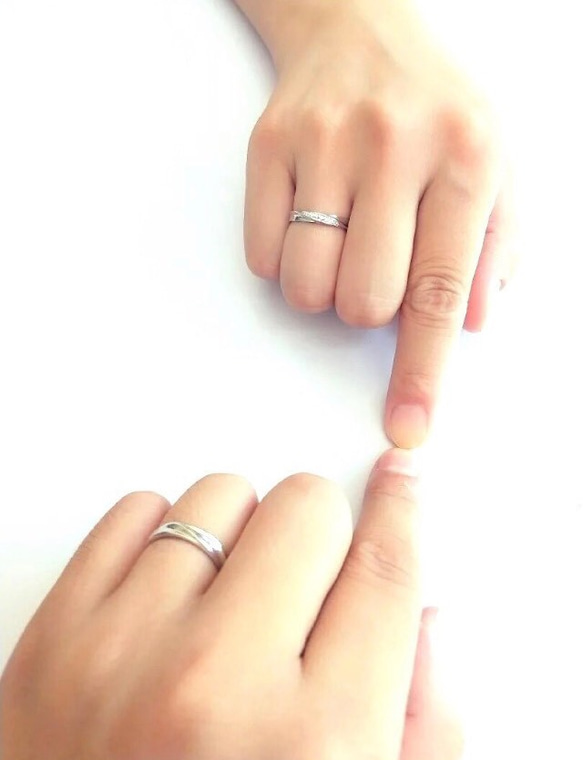 ✨二番人気✨カップペアリング【セット】結婚指輪　S 925 シルバー　受注製作　リング　単品 4枚目の画像