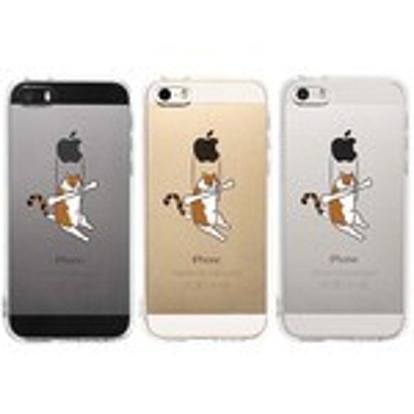 ぶらさがり猫　iPhone5/5s/SE対応ケース 2枚目の画像