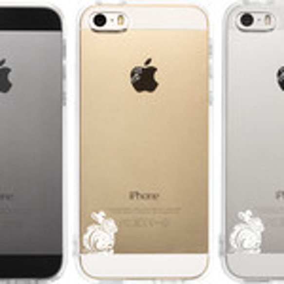 白ウサギ・レース　iPhone5/5s/SE対応ケース 2枚目の画像