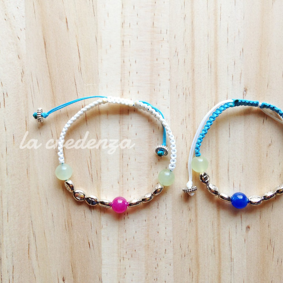 with you（あなたと）】英文字入りペアパワーストーンブレスレット  