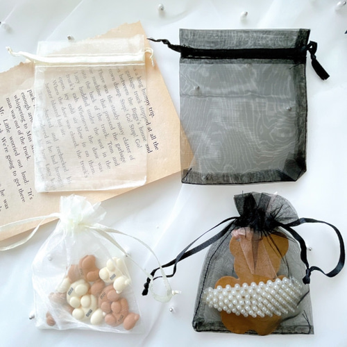 9×12cm】オーガンジーbag【10枚】選べる！巾着袋【全8色】プレゼント