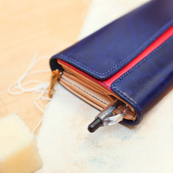 スリットデザイン 〜エレガントで可愛い長財布〜【受注製作】 3枚目の画像