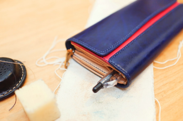 スリットデザイン 〜エレガントで可愛い長財布〜【受注製作】 3枚目の画像