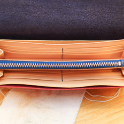 スリットデザイン 〜エレガントで可愛い長財布〜【受注製作】 4枚目の画像