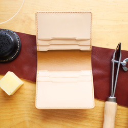 リアルウッド × 黒柿とヌメ革のコンビ カードケース 3枚目の画像