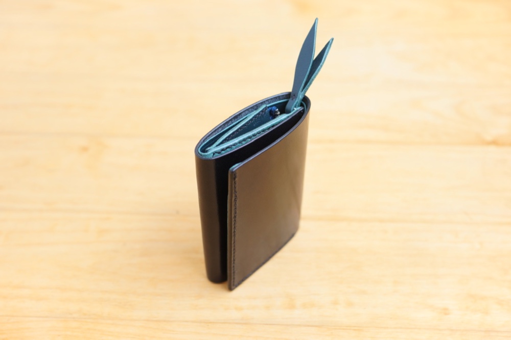 ラビット3 / ブラックフォレスト　〜いちばん小さな三つ折り財布〜【受注製作】