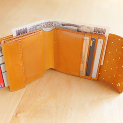 GOLF:2 / クラシック 〜重厚感ある正方形の二つ折り財布〜 【受注製作】 3枚目の画像