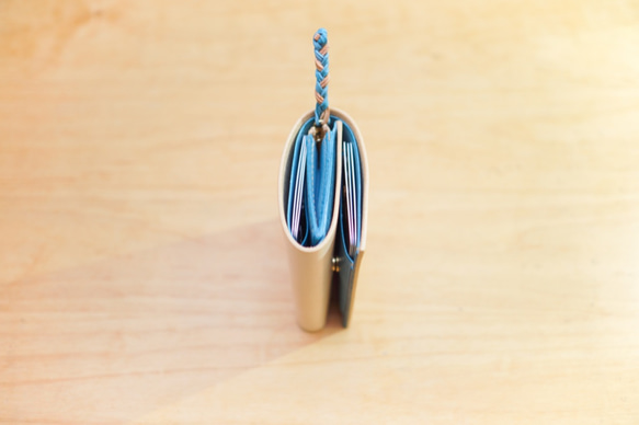 ラビット3.1 / 初夏のビーチより  〜カードポケットが増えた。小さな三つ折り財布〜【受注製作】 4枚目の画像