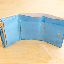 ラビット3.1 / 初夏のビーチより  〜カードポケットが増えた。小さな三つ折り財布〜【受注製作】 2枚目の画像