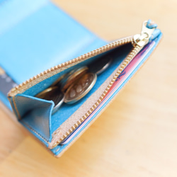 ラビット3.1 / 初夏のビーチより  〜カードポケットが増えた。小さな三つ折り財布〜【受注製作】 6枚目の画像