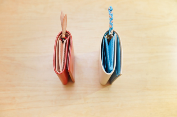 ラビット3.1 / 初夏のビーチより  〜カードポケットが増えた。小さな三つ折り財布〜【受注製作】 8枚目の画像