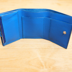 ラビット3 / Ocean 〜ポケットが増えた。小さな三つ折り財布〜【受注制作品】 3枚目の画像