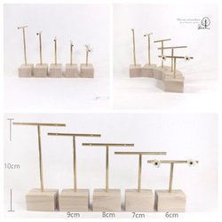 ピアススタンド☆ひのき(磨き上げ仕上げ)☆送料込み　　アクセサリースタンド 4枚目の画像