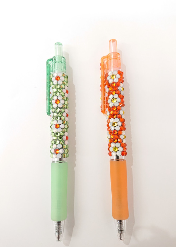 お花のキラキラ☆デコボールペン～ビタミンカラー ペン・筆記用具