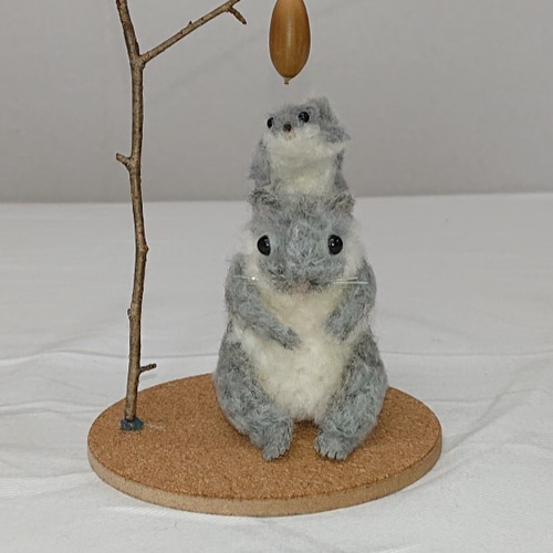 エゾモモンガ 親子 羊毛フェルト あたろう 通販 7851557｜Creema(クリーマ)