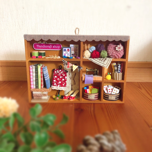 ミニチュア 手芸屋さんBOX その他インテリア雑貨 あおいとり