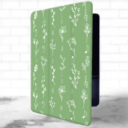 再次上架♪「手繪野花與音符森林綠」輕量♪iPad保護套mini6第9代10.2 11 12.9 第2張的照片
