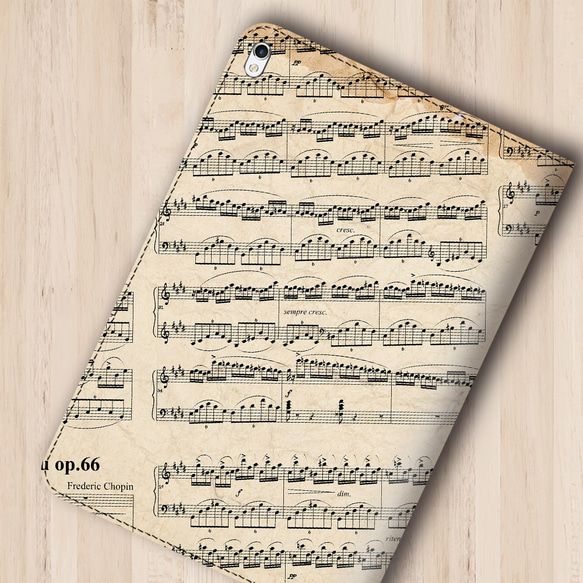 再販×7♪『ショパン幻想即興曲』ビンテージ風クラシックピアノ名曲シリーズvol.2 iPadケース　タブレット Air5 2枚目の画像