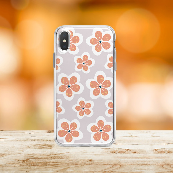 再販×2♪『北欧風 ピンクの小花』 iPhone/android 全機種対応 スマホケース iPhone15 1枚目の画像