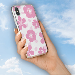 『風に舞う桜』iPhone12/android ほぼ全機種対応 スマホケース ハードケース 《春色新作2020》 2枚目の画像