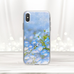 「Pretty Nemophila」 相容於所有 iPhone/Android 型號 智慧型手機保護殼 硬殼 斯堪的納維亞風格 第1張的照片