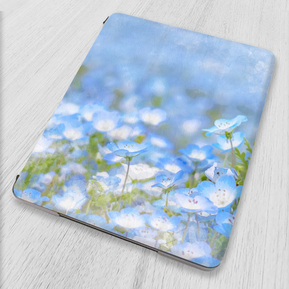 「Pretty Nemophila」 輕量 ♪ iPad 保護殼 智慧型保護殼 iPad 花卉圖案 春季時尚 air5 mini 第1張的照片