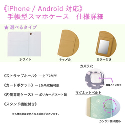 再販♪『ヴィンテージローズ オリーブグリーン』iPhone/android 多機種対応 スマホケース 手帳型 レトロ 2枚目の画像